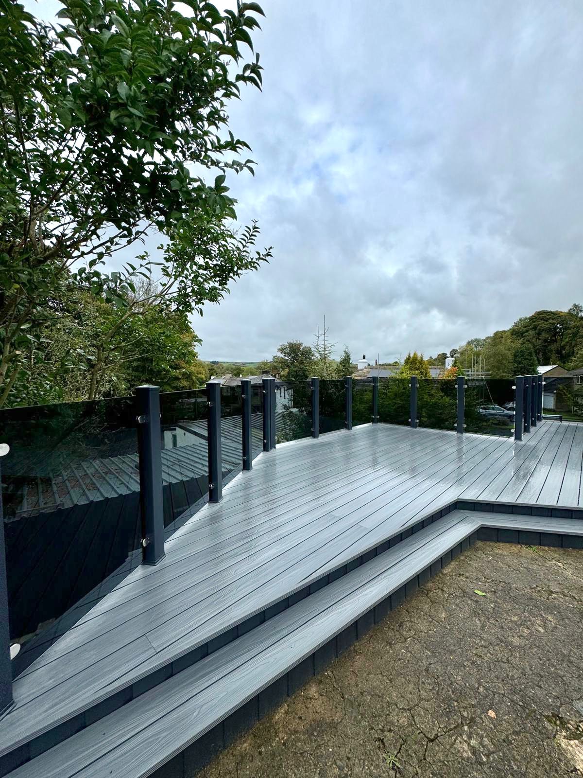 Composite Decking On A Flat Roof Installation